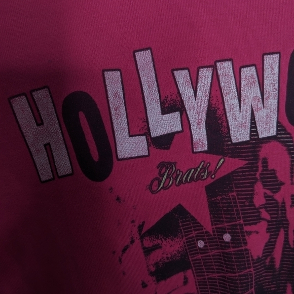 DAYDREAMER Hot Pink Hollywood Brats Graphic Band Y2k Long Sleeve Tee NEW Size S - Picture 6 of 6